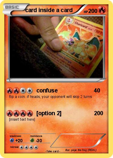 Pokemon card inside a card