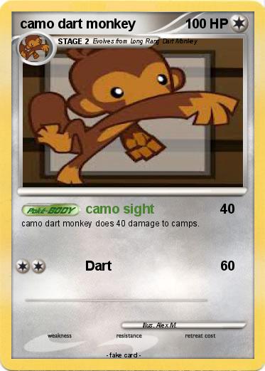 Pokemon camo dart monkey