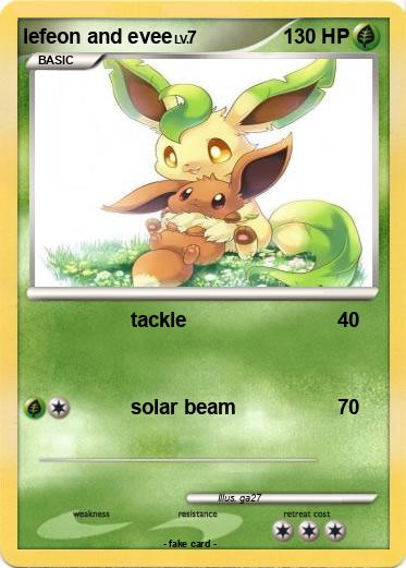 Pokemon lefeon and evee