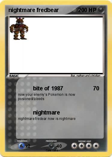 Pokemon nightmare fredbear