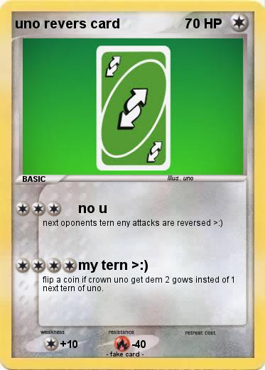 Pokemon uno revers card