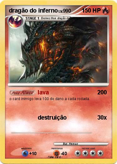 Pokemon dragão do inferno