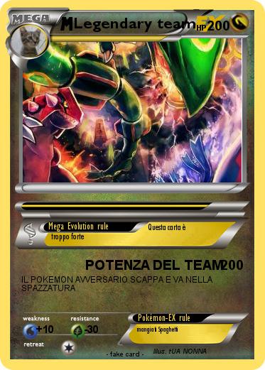 Pokemon Legendary team