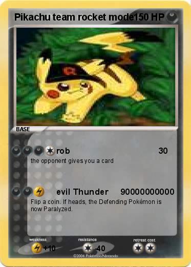 Pokemon Pikachu team rocket mode
