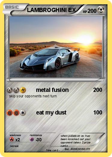 Pokemon LAMBROGHINI EX