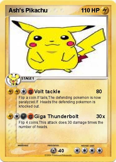 Pokemon Ash's Pikachu