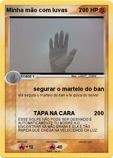 Pokemon Minha mão com luvas