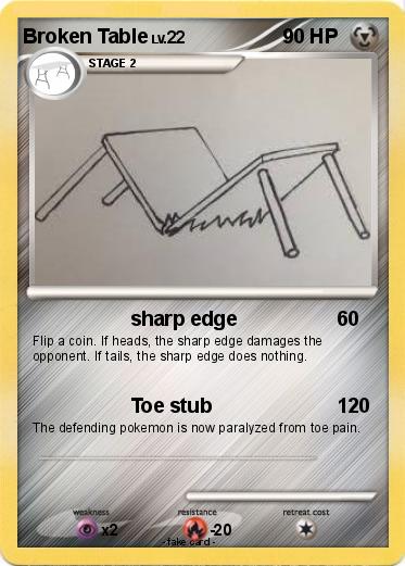 Pokemon Broken Table