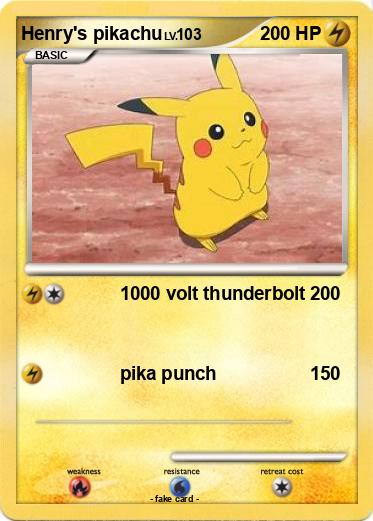 Pokemon Henry's pikachu