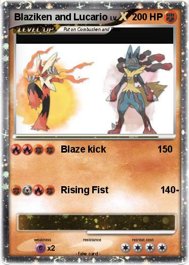 Pokemon Blaziken and Lucario