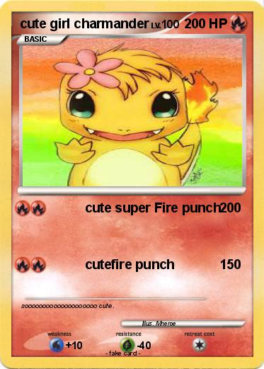 Pokemon cute girl charmander