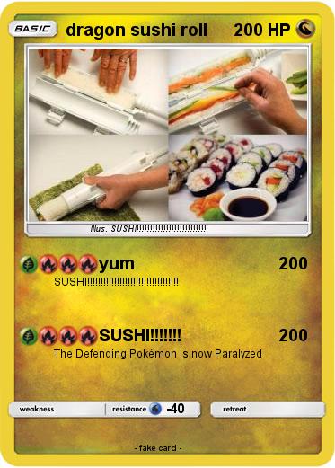Pokemon dragon sushi roll