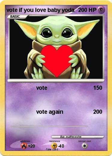 Pokemon vote if you love baby yoda