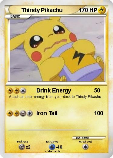 Pokemon Thirsty Pikachu