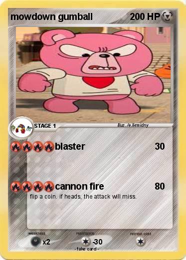Pokemon mowdown gumball