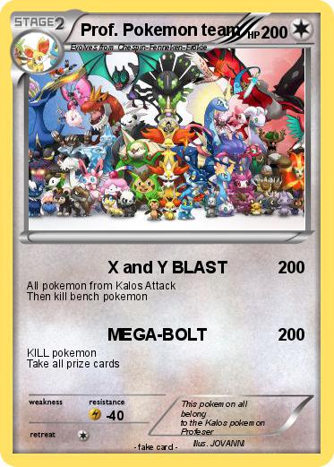 Pokemon Prof. Pokemon team