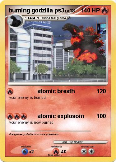 Pokemon burning godzilla ps3