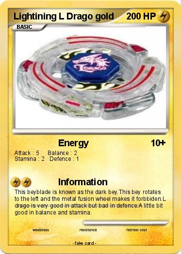 Pokemon Lightining L Drago gold