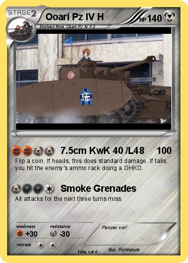 Pokemon Ooari Pz IV H