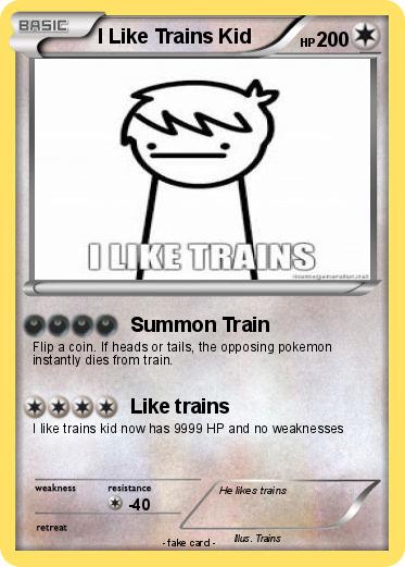 Pokemon I Like Trains Kid