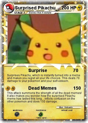 Pokemon Surprised Pikachu