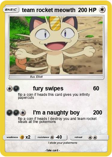 Pokemon team rocket meowth