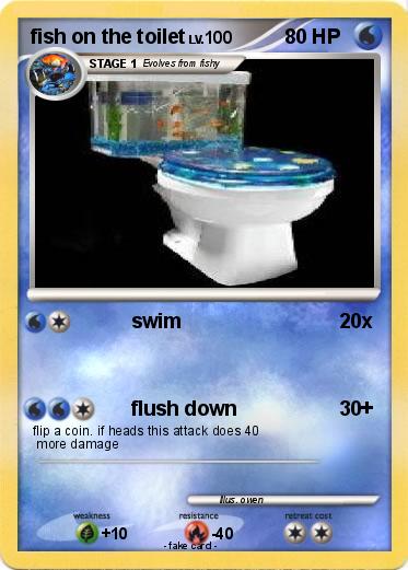 Pokemon fish on the toilet