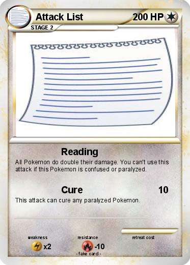 Pokemon Attack List