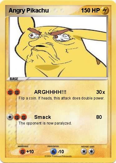 Pokemon Angry Pikachu
