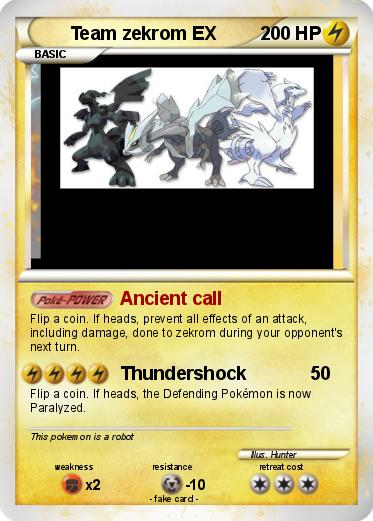 Pokemon Team zekrom EX