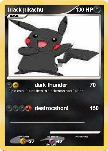 Pokemon black pikachu