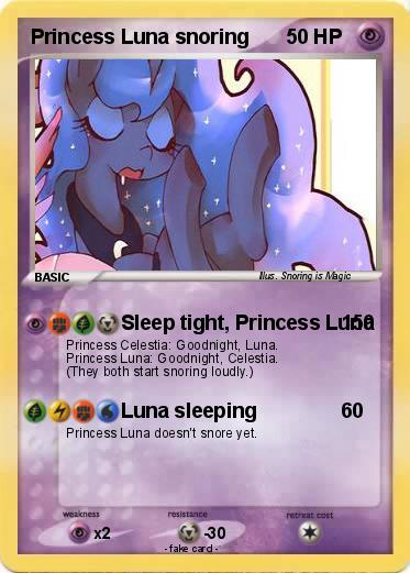 Pokemon Princess Luna snoring