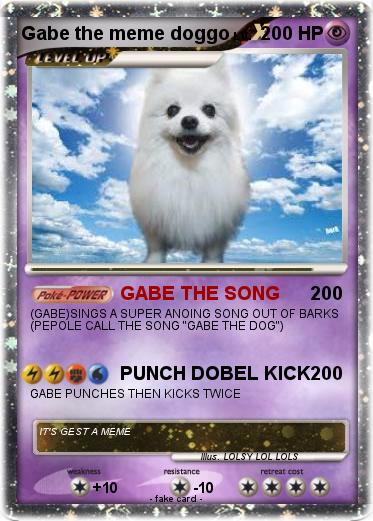 Pokemon Gabe the meme doggo