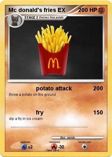 Pokemon Mc donald's fries EX