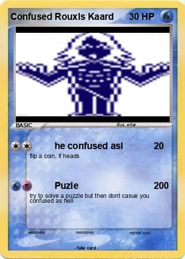 Pokemon Confused Rouxls Kaard