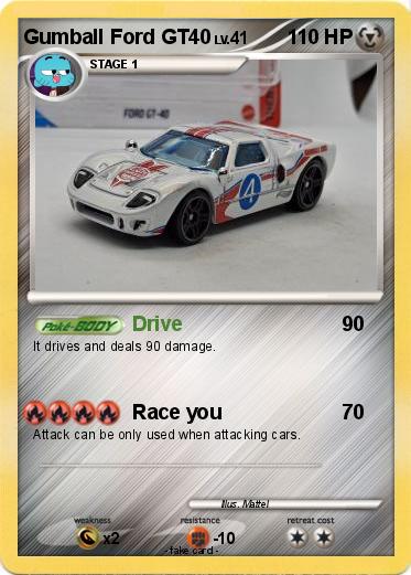 Pokemon Gumball Ford GT40