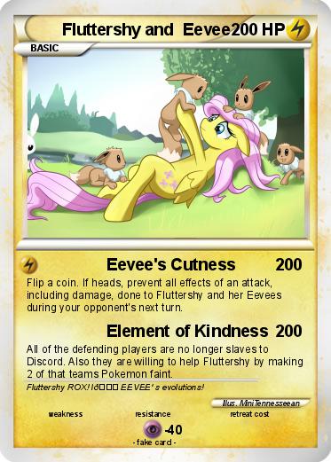 Pokemon Fluttershy and  Eevee