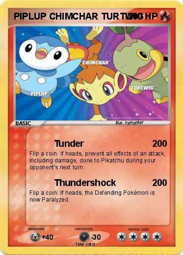 Pokemon PIPLUP CHIMCHAR TURTWIG