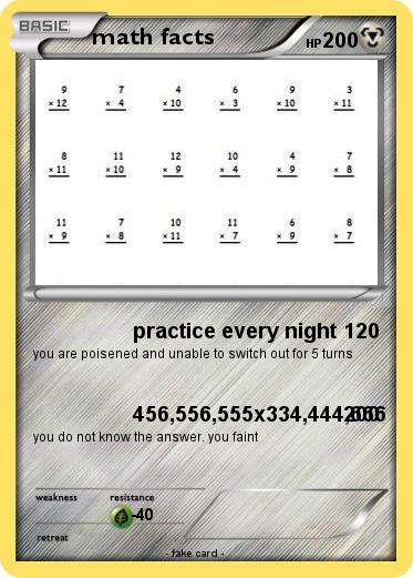 Pokemon math facts