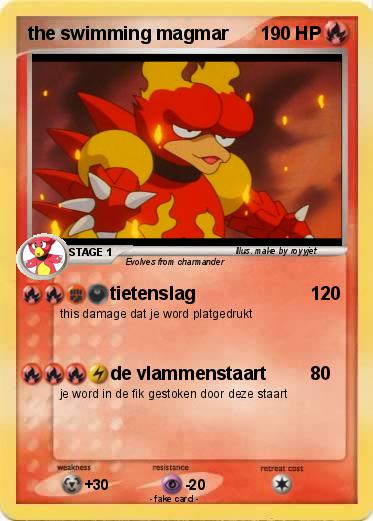Pokemon the swimming magmar