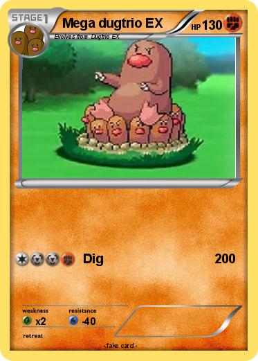 Pokemon Mega dugtrio EX