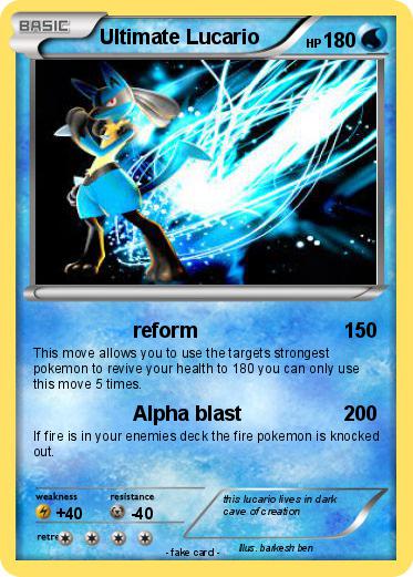 Pokemon Ultimate Lucario