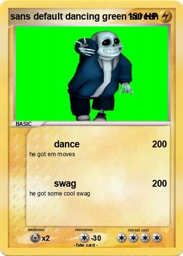 Pokemon sans default dancing green screen