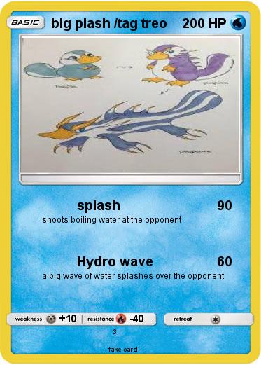 Pokemon big plash /tag treo