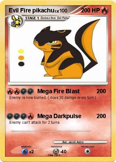 Pokemon Evil Fire pikachu