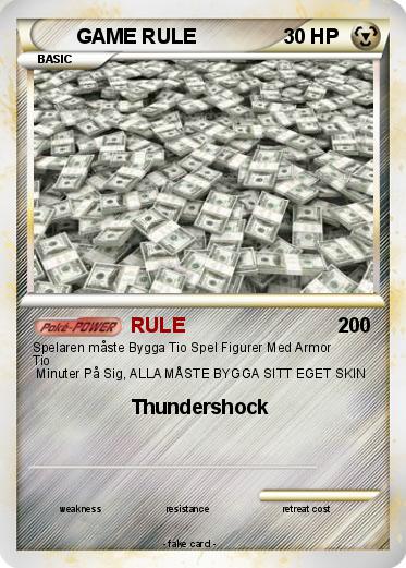 Pokemon GAME RULE