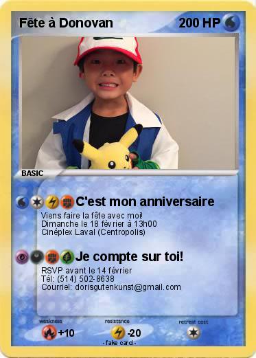 Pokemon Fête à Donovan