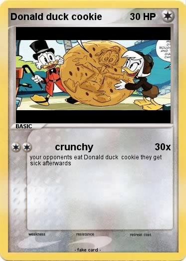 Pokemon Donald duck cookie