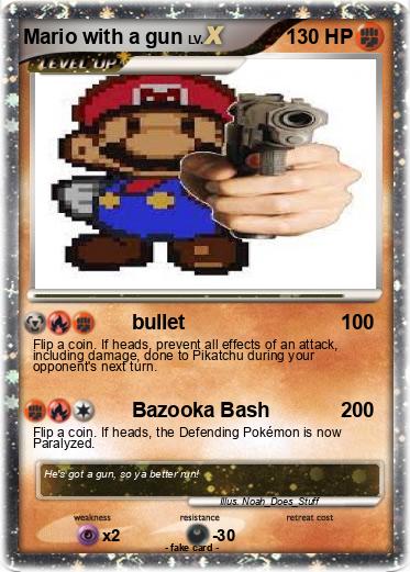 Pokemon Mario with a gun