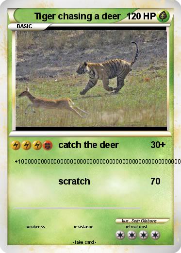 Pokemon Tiger chasing a deer
